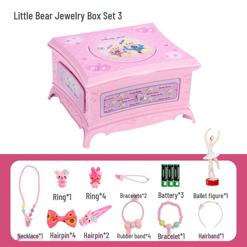 Little Girl Princess Ballet Music Box - Rotating Crystal Ball Birthday Gift for Children