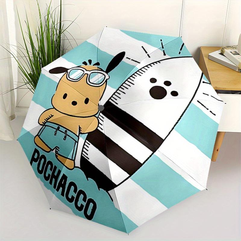 

1pc Surfing Pochacco Sanrio Fully Automatic Folding Portable Umbrella, 8 Steel Frames, Three-Fold Design, Suitable for All Seasons, Suitable for Outdo