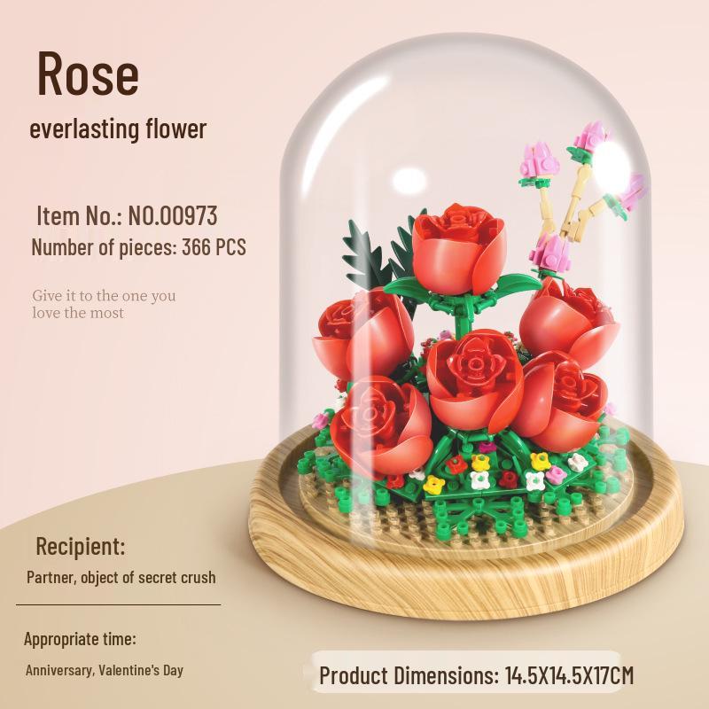 ZheGao Violet Building Blocks: Educational Assembly Toy & Ornament for Girls
