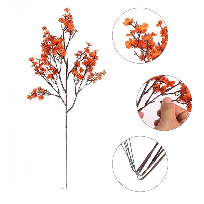 5Pcs Artificial Flowers Fall Fake Plants Home Wedding Centerpiece Table Thanksgiving Party Autumn Room Decorations