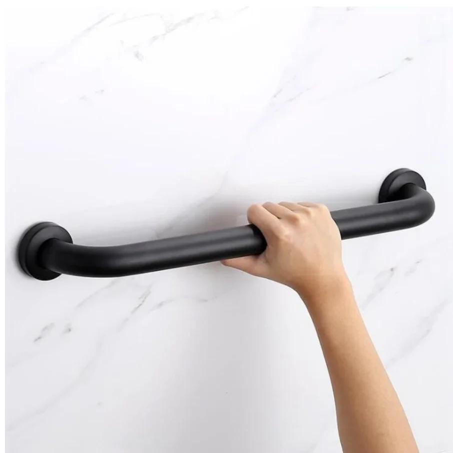Bathroom bathtub black stainless steel armrest toilet handle Grab bar toilet elderly accessibility railing