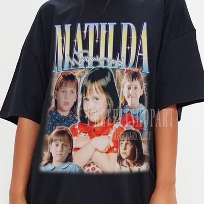 T-SHIRT MATILDA WORMWOOD, Maglietta Vintage Matilda Wormwood, T-shirt Anni '90 Matilda Wormwood, Merchandising Tributo Matilda Wormwood, Fan di Matilda Wormwood