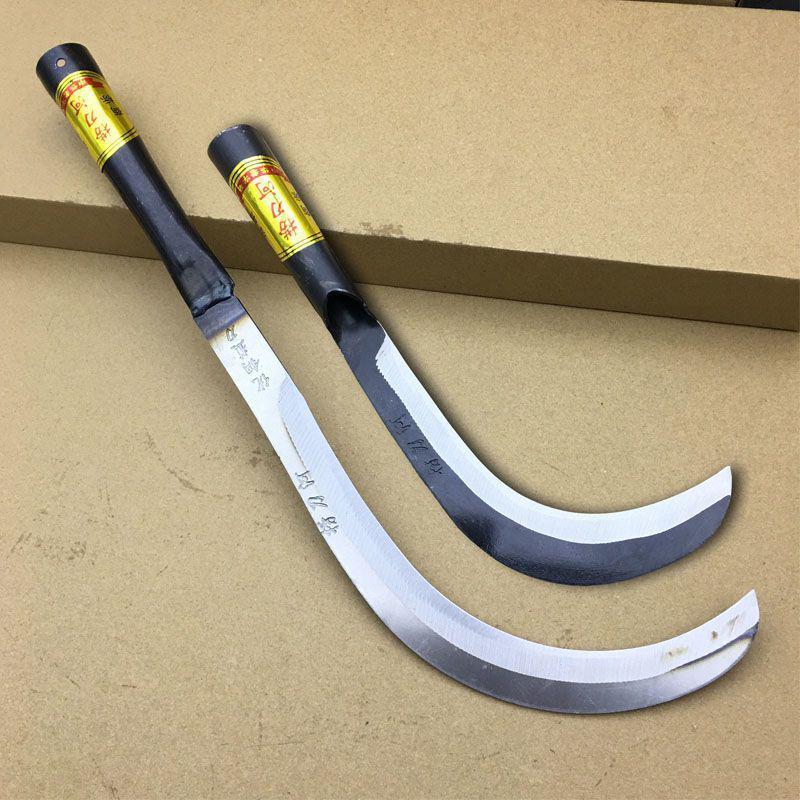 Willow Leaf Sickle: Banana, Willow Leaf, Sisal, Leek, and Grass Cutting Knife with Long Handle, Ideal for Peeling Sugarcane