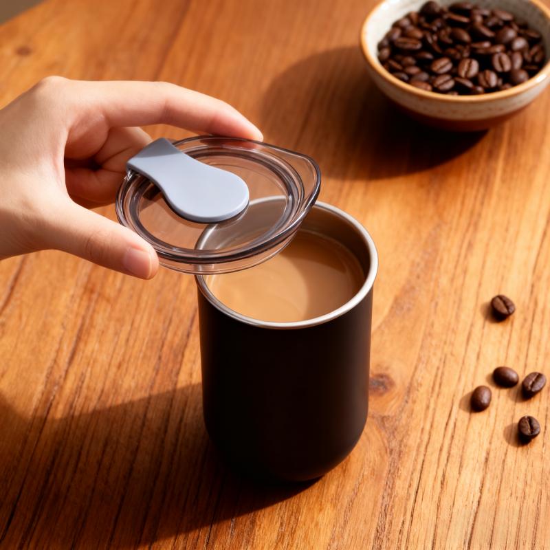 300ML Stainless Steel Coffee Cup Mug with Lid Simple Insulated Coffee Mug Thermal Bottle Heat-resistant Thermos Mug Drinkware