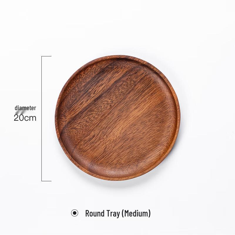 

Круглый поднос из орехового дерева для сухого чая и закусок