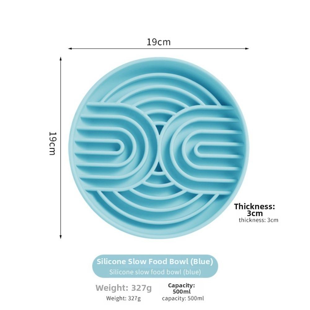 Silicone Slow Feeder Anti-Choking Anti-Gulping Pet Slow Feeder Bowl Non-Slip Eco-Friendly Slower Food Feeding Dishes