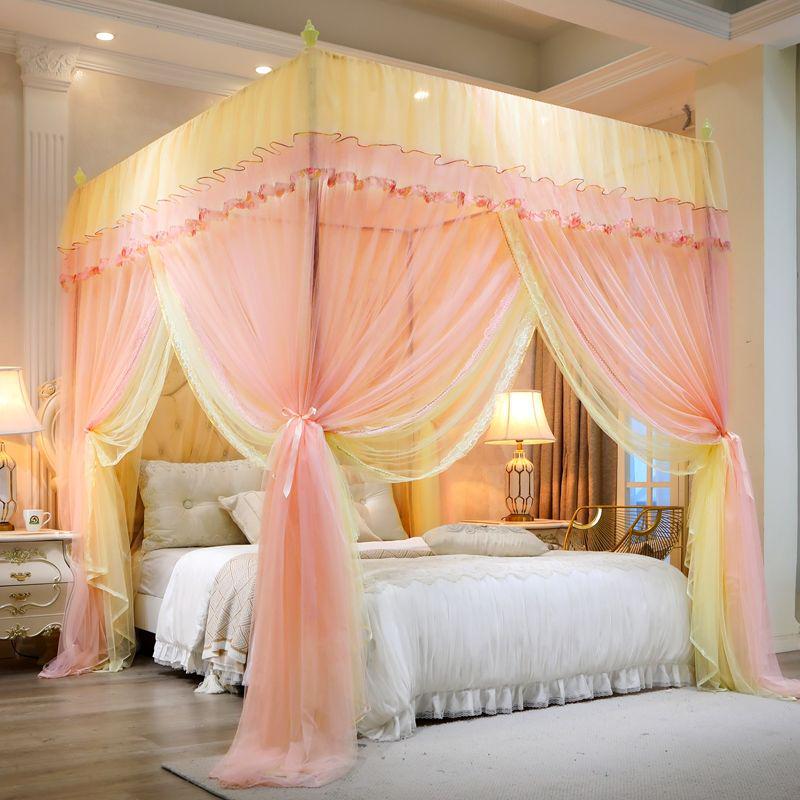Three-Door Princess Style Thickened Mosquito Net for Single/Double Bed