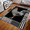 1PC French Rooster Art Print Carpet for Living Room Bedroom Bedside Sofa Table Floor Mat Home Area Rug Decor Large Size