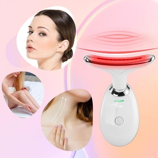 Facial Massager Red-Light-Therapy-for-Face and Neck, Face culpting Wand with 7 Color, Face Tool for Skin Care