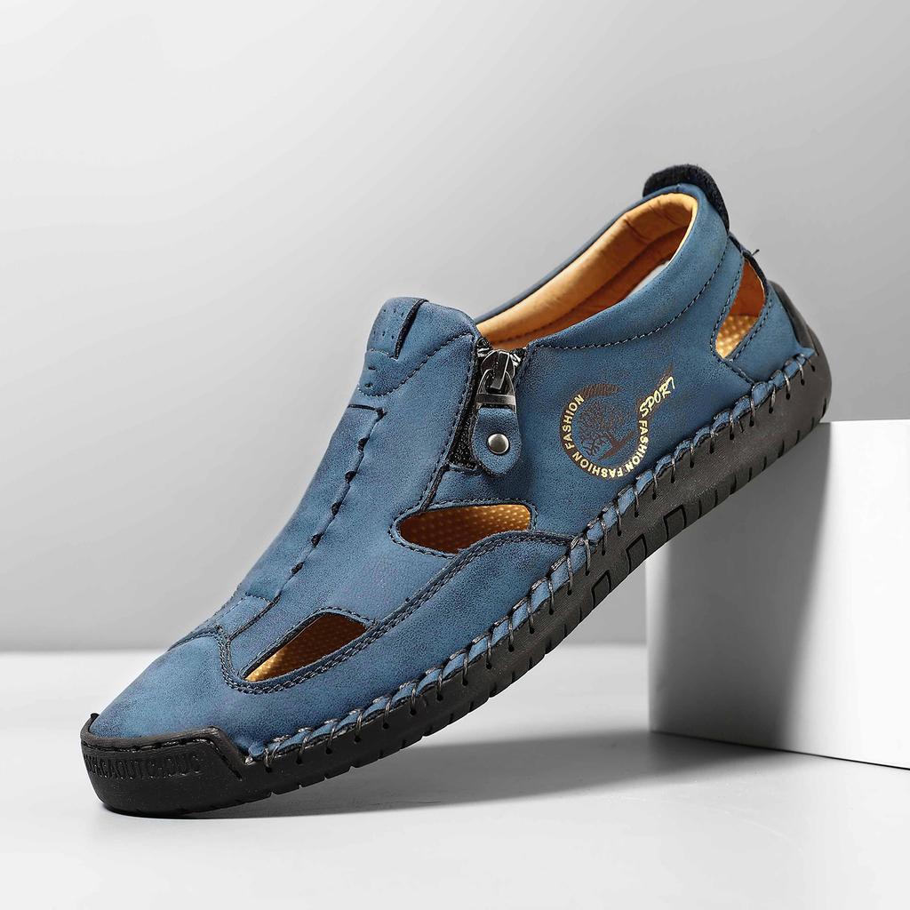 Comfy Breathable Solid Colour Slip On Sandals - Men's Non Slip Durable Beach Water Shoes For Outdoor Activities