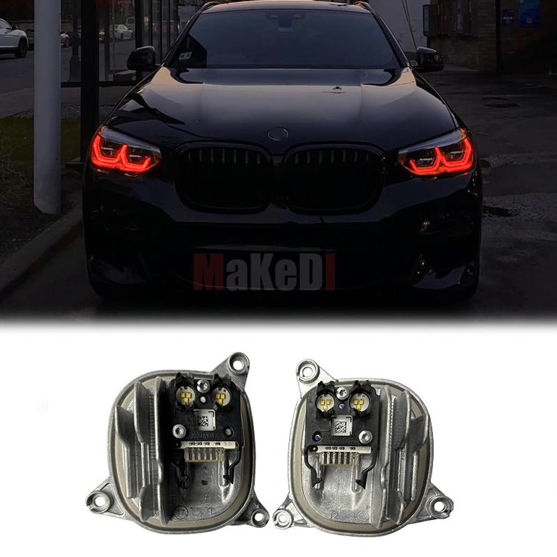 Lemon Yellow DRL LED Modules For BMW G01 X3 G02 X4 F97 X3M F98 X4M CSL Daytime Running Lights Adaptive LED Angel Eyes 7466107