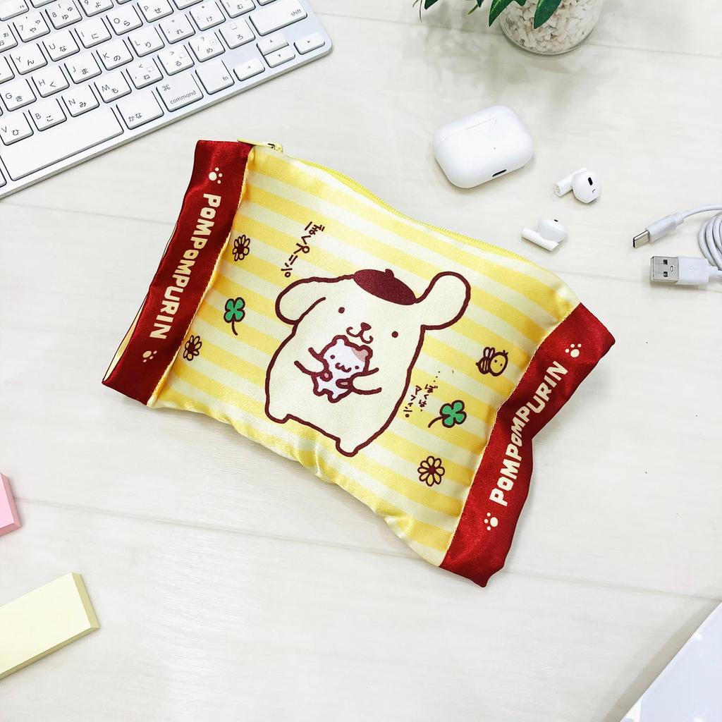 MORIPiLO Pompompurin Tissue Case Sanrio Characters Goods Small Item Pouch Plush Cute 20x14cm Pouch Makura no Morishita (Pillow Yellow)