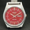 REFURBISHED VINTAGE SEIKO 5 AUTOMATIC 6309A JAPAN MENS RED DIAL WATCH a434688-2