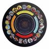 8.7in Divination Board Round Pendulum Mat Borracha Pêndulo Divining Mat Altar Tarot Toalha de Mesa Para Equilíbrio de Cura Espiritual