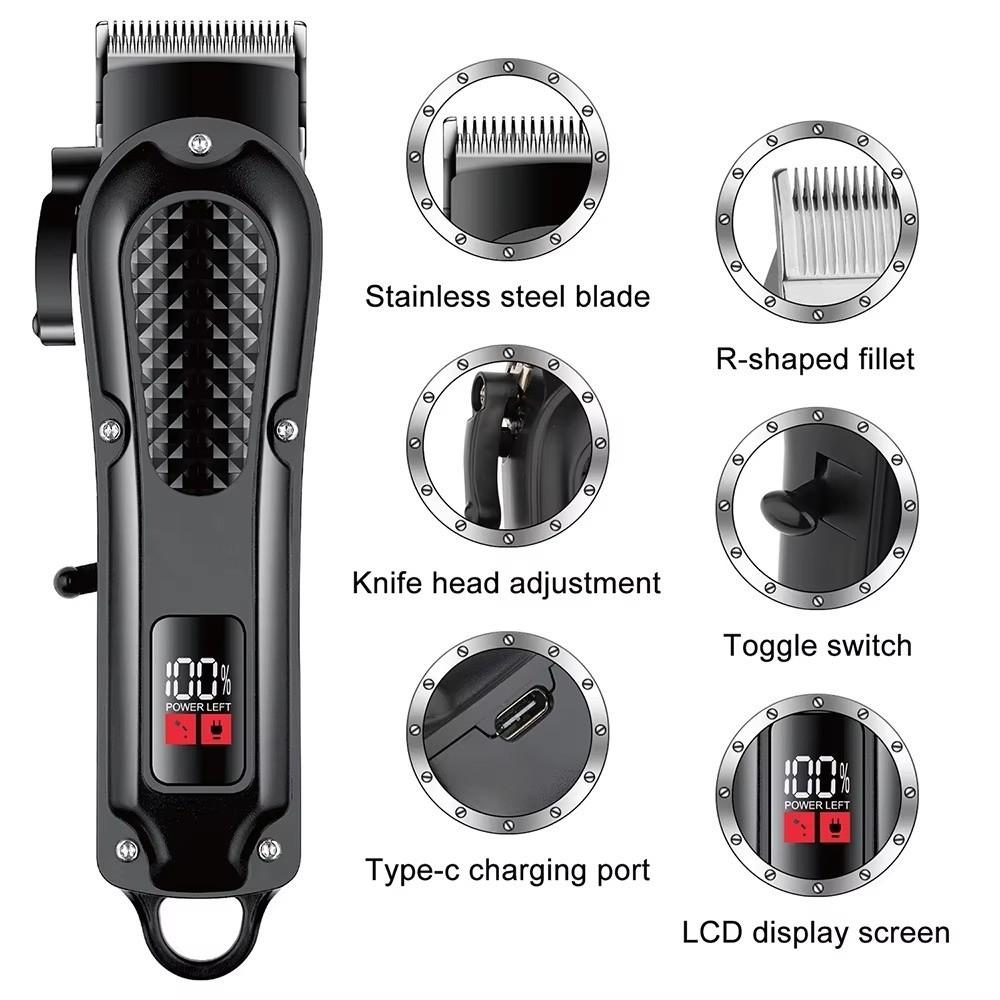 Powerful Electric Hair Clipper Cordless Beard Trimmer E Portable Beard Shaver Home Haircut
