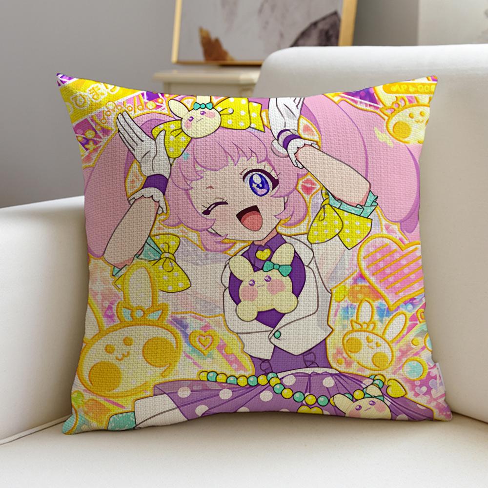 Cute HHimitsu No AiPriS Cushion Cover Breathable and Skinfriendly Linen Pillowcase Square Removable and Washable Cushion