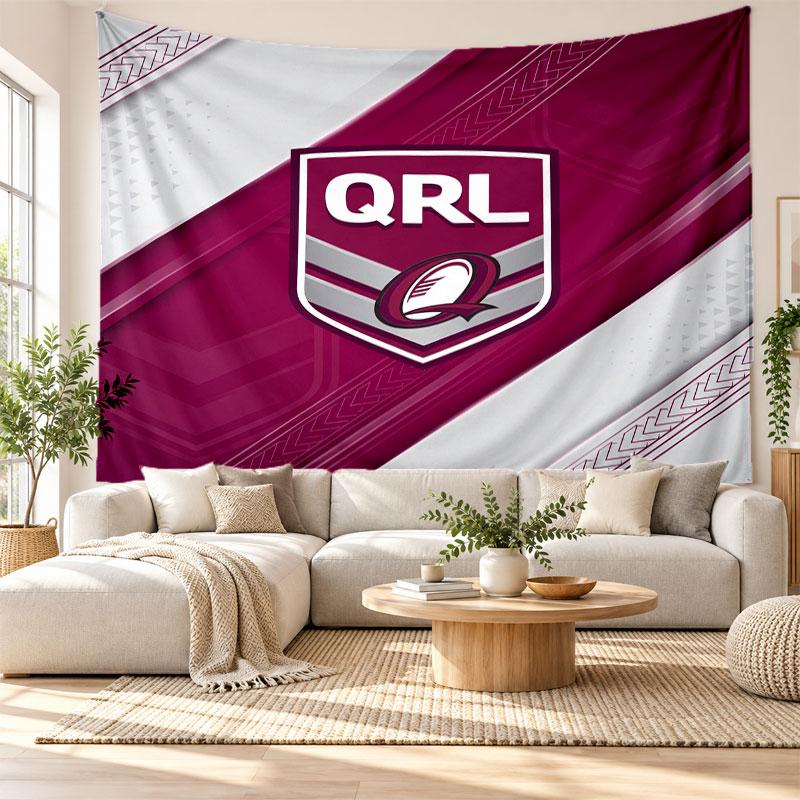 Queensland Maroons Wall Tapestry, Soft Fabric Wall Hanging, Decorative Backdrop For Bedroom Home Wall Art