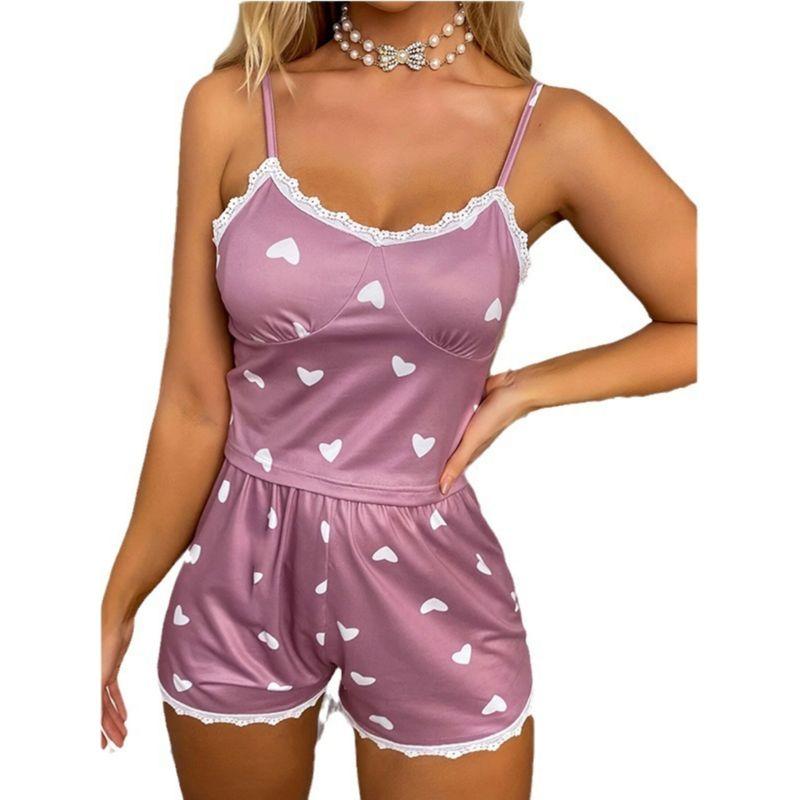 New Summer Lace Sexy Pajama Set Summer New Suspender Lace Lace Pajamas Suit