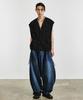 Lmood Utility Knit Vest Cardigan Black