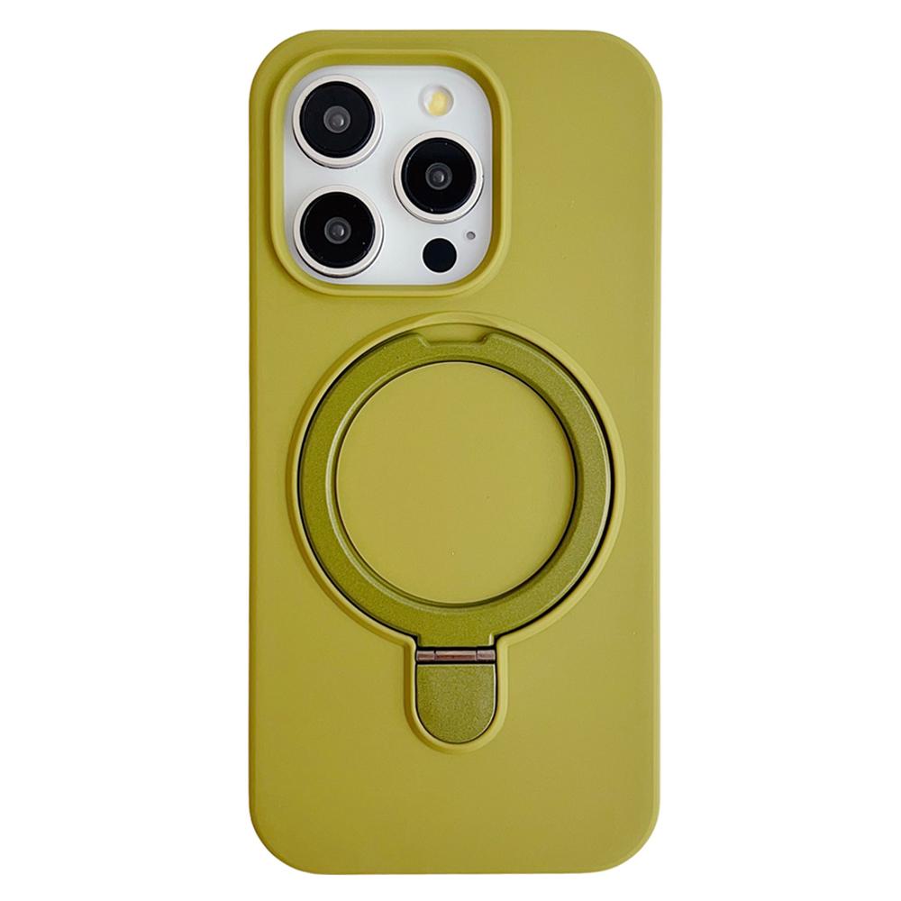 For iPhone 15 Pro Case Compatible with MagSafe Silicone Phone Back Cover with Kickstand