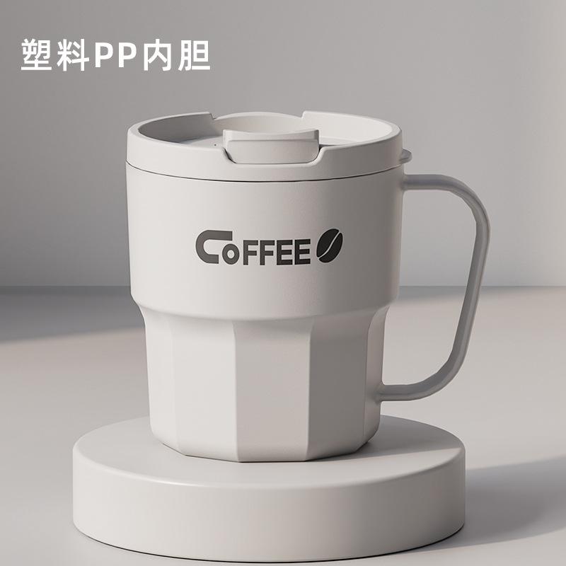 304 Stainless Steel Double-Layer Coffee Milk Graduated Mouth Cup Creative Thermal Insulation Teacup Japanese Water Cup Gift