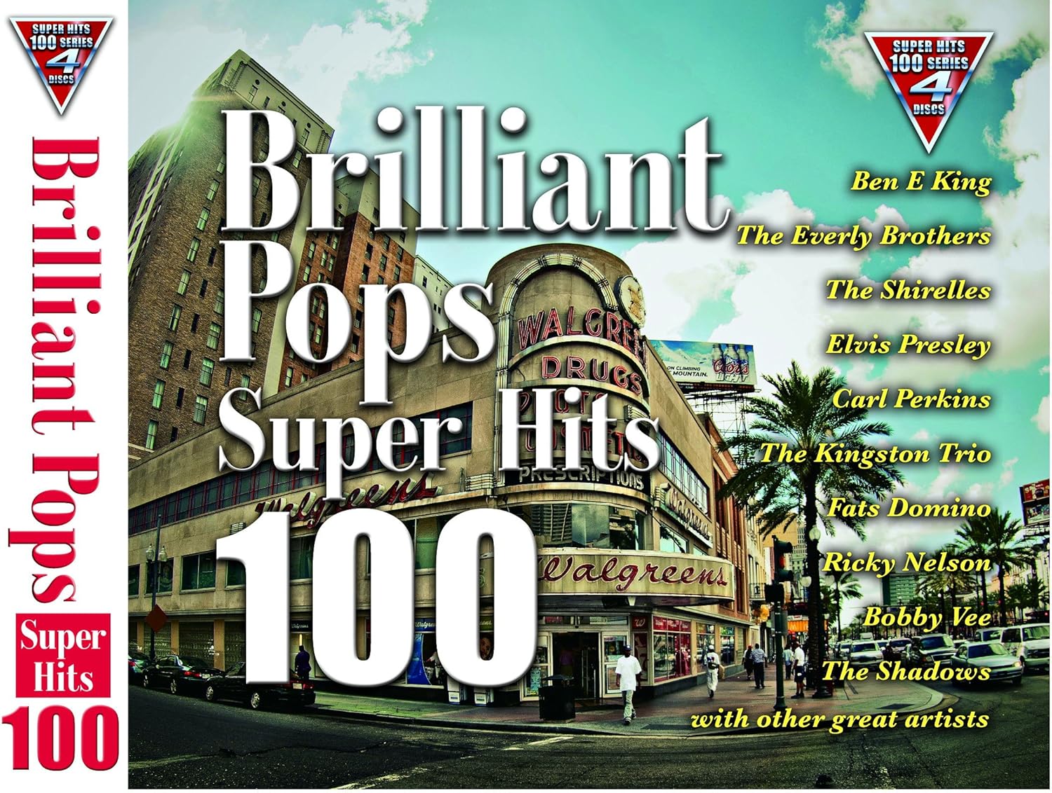 

CD KARIN TWINS RICKY NELSON ELVIS PRES - Brilliant Pops SUPER HITS 100 Spark FCD003 Япония ObiPop Б/У
