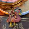 SKEDS Exquisite Large Size Vintage Brooch Rhinestone Exaggerated Butterfly Flower Animal Brooch Dinner Party Jewelry Accessories