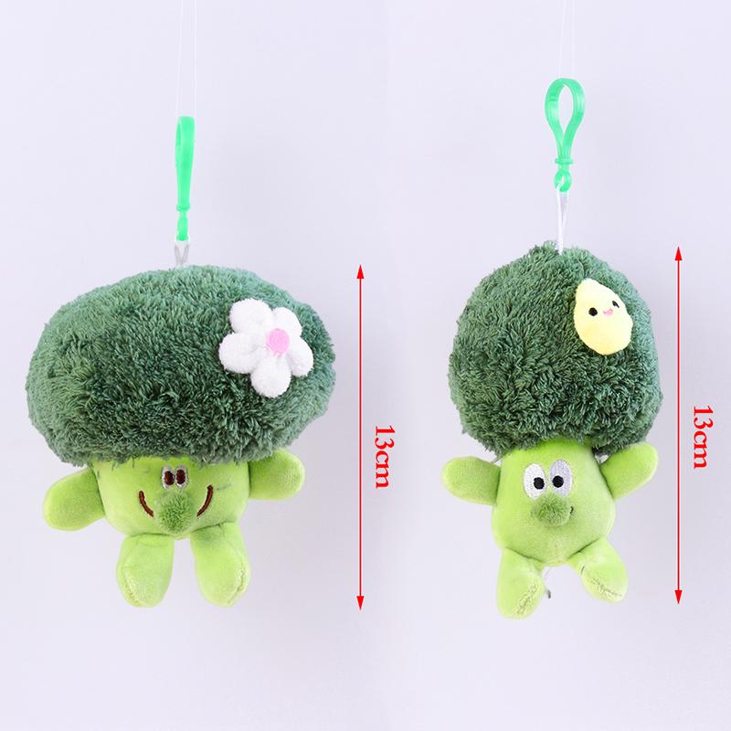 Cute Vegetable Broccoli Plush Stuffed Doll Cauliflower Soft Plush Toy Couple Keychain Bag Pendant Kid Gift