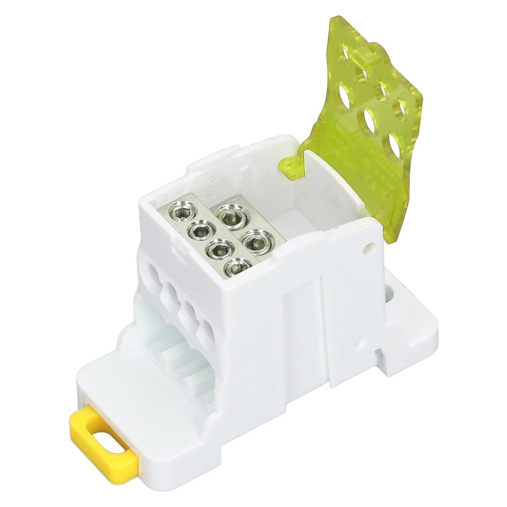 Colorful 690V DIN Rail Distribution Box 80A Blue Green Yellow Terminal Block Terminal Junction Box Power Distribution