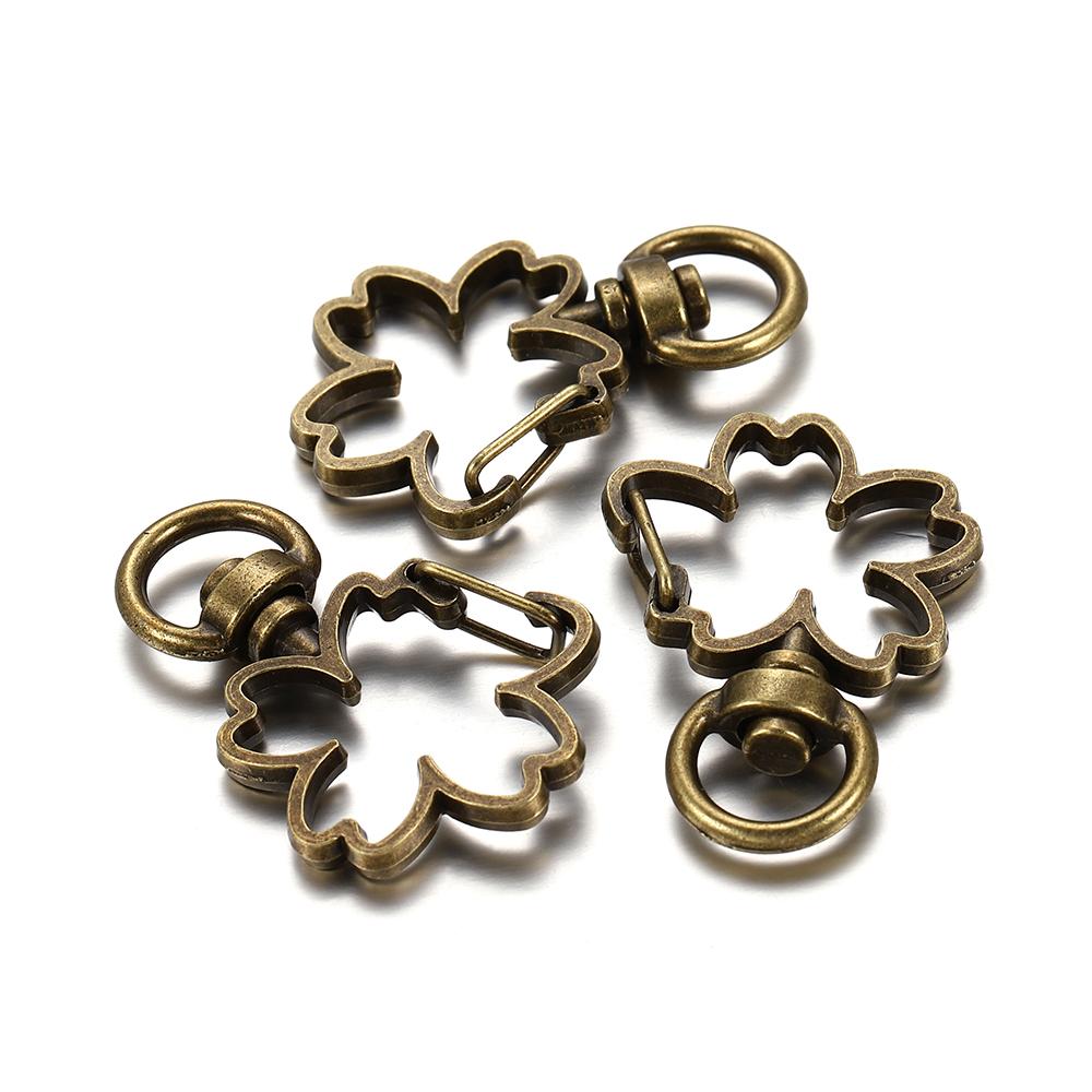 10pcs Cat Heart Snap Hook Trigger Clips Buckles for Keychain Lobster Lobster Clasp Hooks for Key Ring Clasp Jewelry Accessories