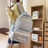 Color Block Student Schoolbag Women's Large Capacity Backpack Computer Bag