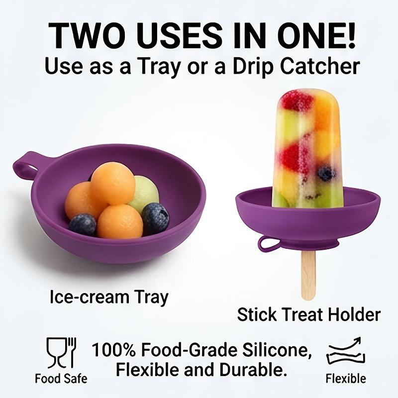 Summer Drip Free Proof Popsicle Holder Rack Anti-flow Ice Cream Bracket Anti-drip Tray Reusable Portable Popsicle Protectors