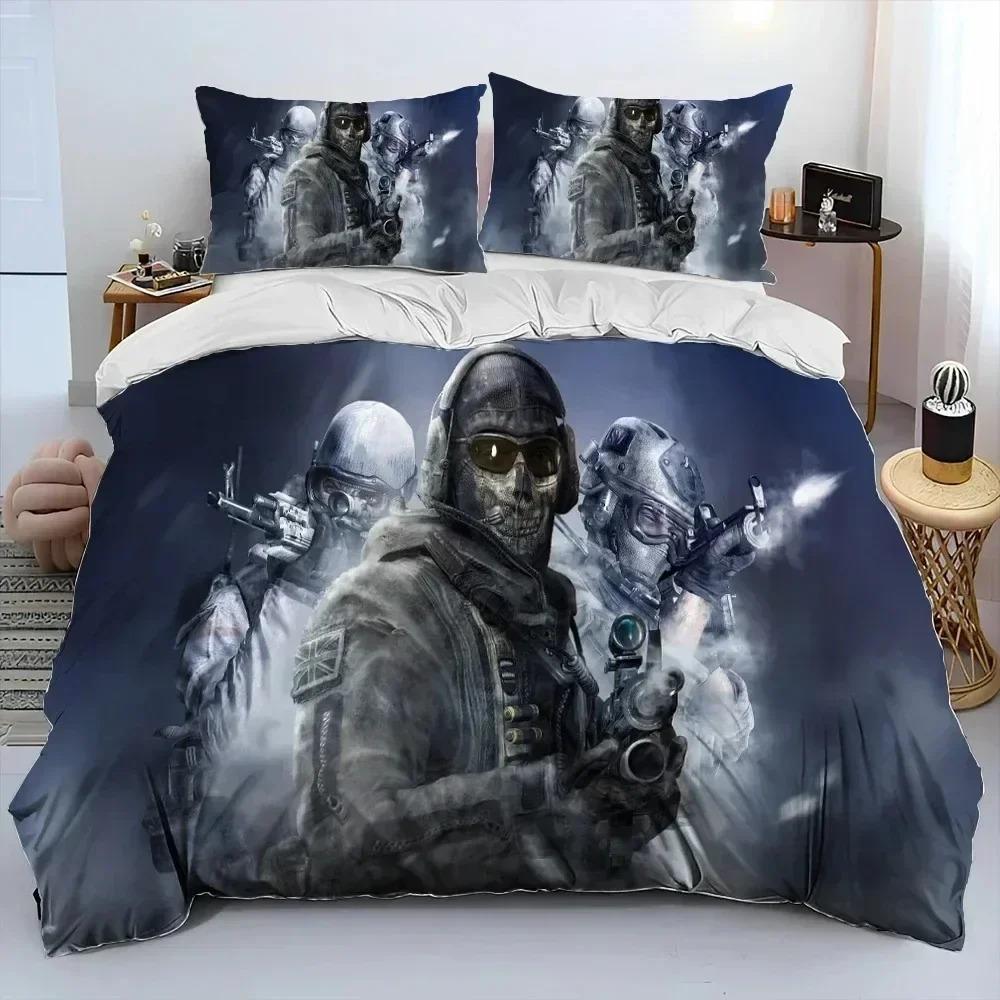 3D Print Game Call of Duty COD Bedding Set Duvet Cover Bed Set Quilt Cover Pillowcase Comforter king Queen Size Boys Adult