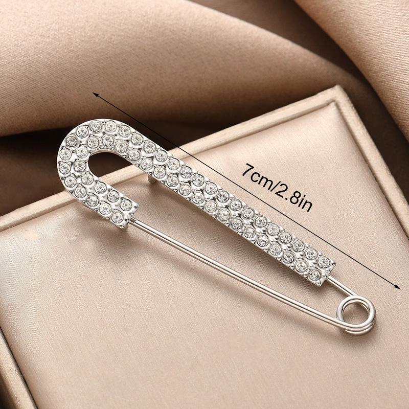 1Pc Jewelry Gift Exquisite Cardigan Clip Fashion Suit Pin Clothing Decoration Pearl Brooch Rhinestone