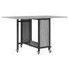 Folding Dining Table with Wheels 130 x 80 x 76.5 cm Steel PB