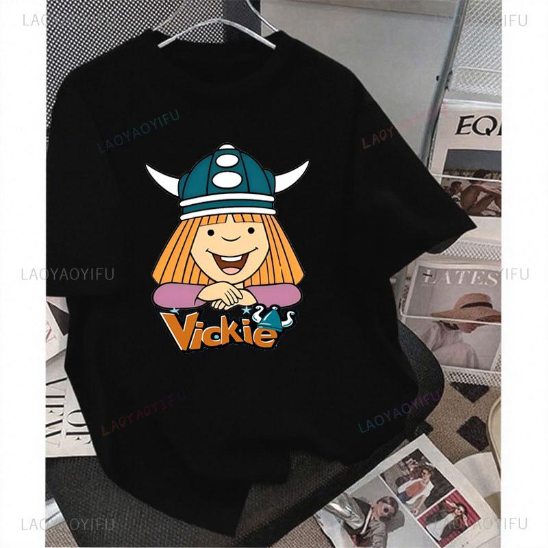 

Wickie Und Die Starken Mnner Shirt Vicky The Viking Y2k Women Clothing Cheap Material Polyester Short Sleeve Printed Tee S