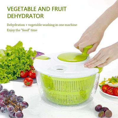 Household Salad Spinner Dryer 5 Liter Fruit And Vegetable Dehydrator Quick Drying Manual Kitchen Vegetable Dryer Fruit Washer