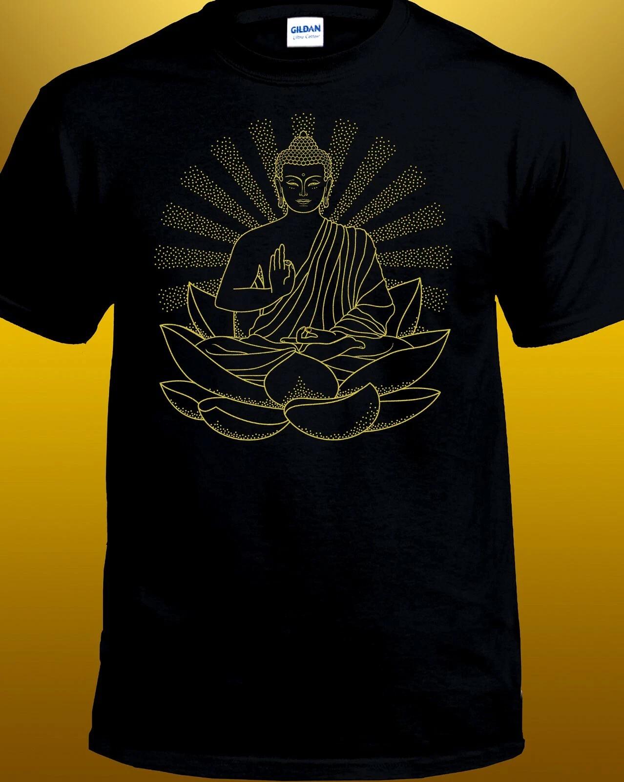 Golden Buddha Lotus Yoga T-shirt 3XL
