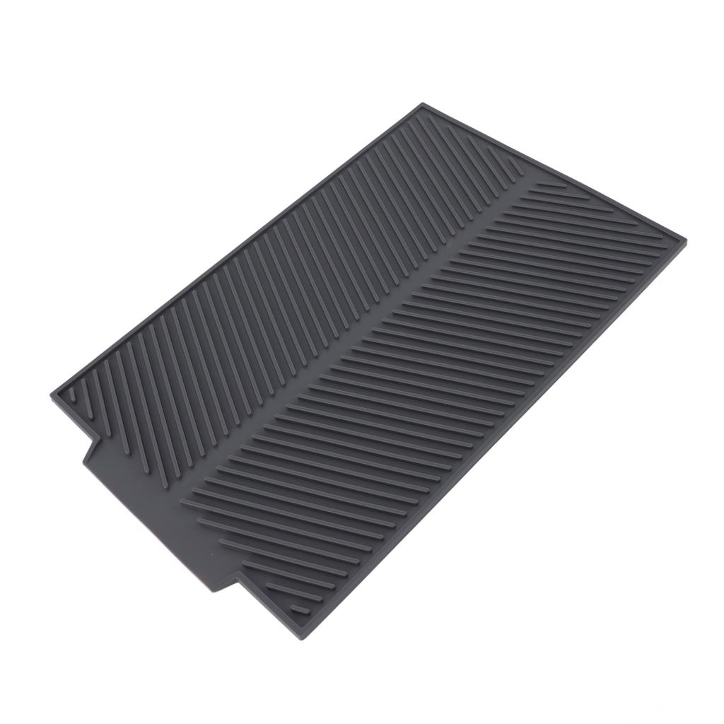 Silicone Dish Drying Mat Anti Slip Shock Proof Easy To Clean Kitchen Counter Drying Mat for Dish Bowl Fork L 43x33.5cm