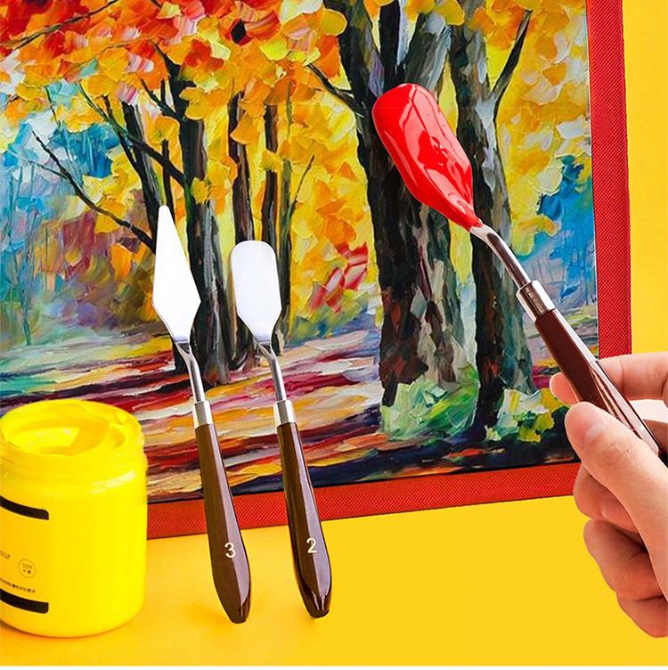 For Artists Paint Spatula Set Oil Painting Knife Texture Painting Color Mixing Scraper Acrylic Gouache Drawing Tool MSCTYJ02
