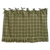 Handmade Oven Curtain With Ruffle Trim And Ribbon Ties Cabinet Dish Washer Hide Skirt Cover For Farmhouse Kitchen Decors