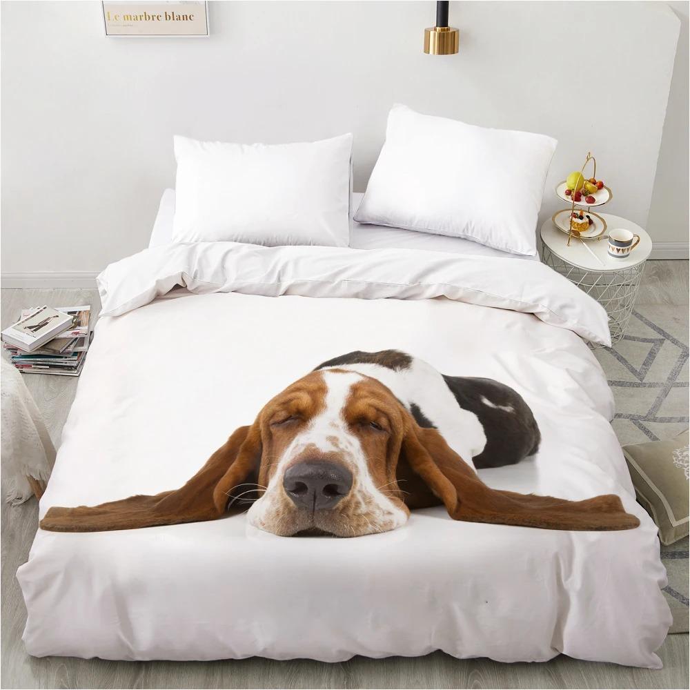 3D Duvet Cover QuiltBlanketComfortable Case Luxury Bedding 135 140x200 150x200 220x240 200x220 for Home Animal Dog Lie Down