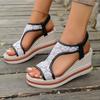 Women Sandals New Platform Wedge Open Toe Shoes Women Mesh Stylish Open Toe High Heels Sandals Slides Women Sandalias De Mujer