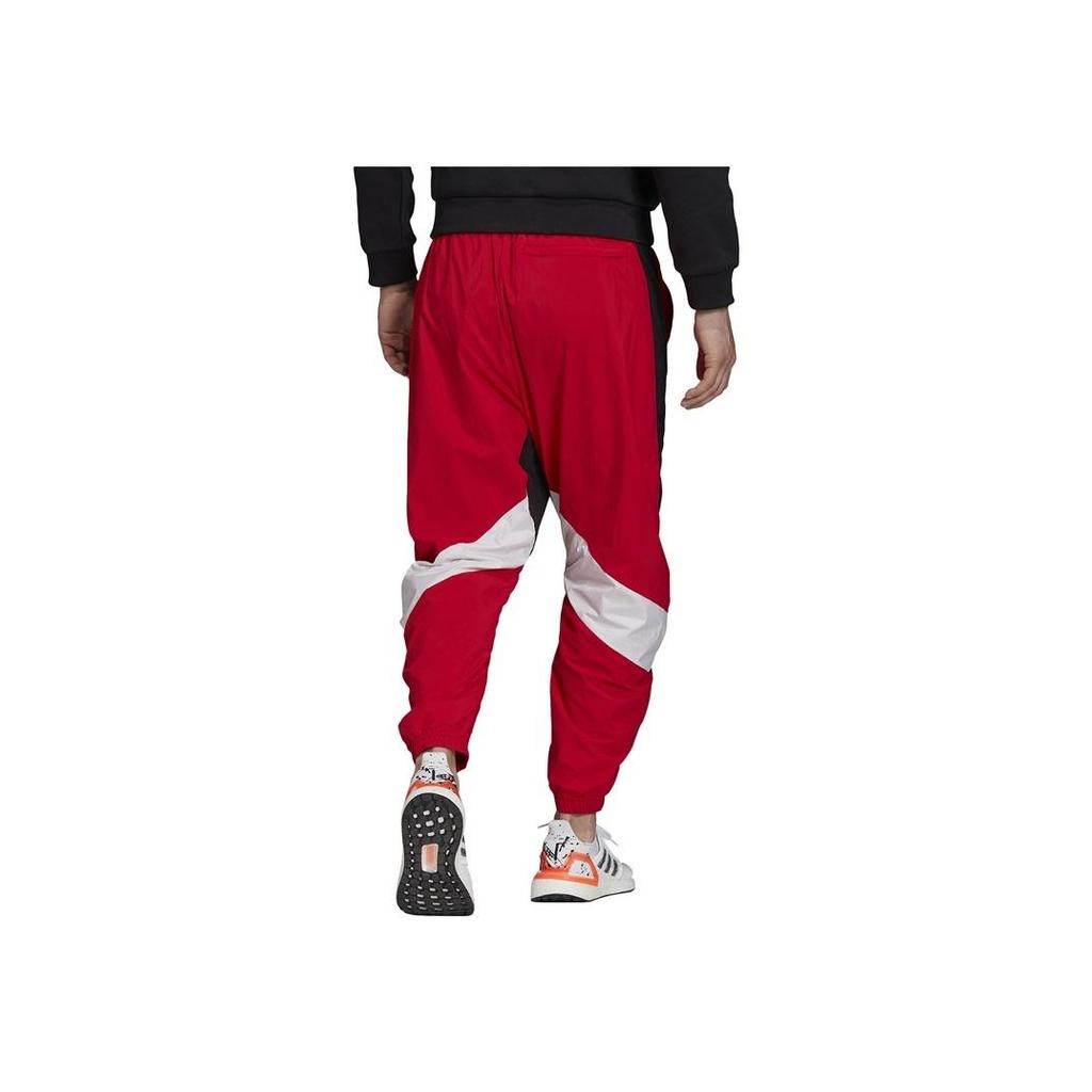 adidas M O Form Hose Gespleißt Verjüngter Bund Bequem Gestrickt Sportliche Jogginghose Herren Rot Schwarz FI4685