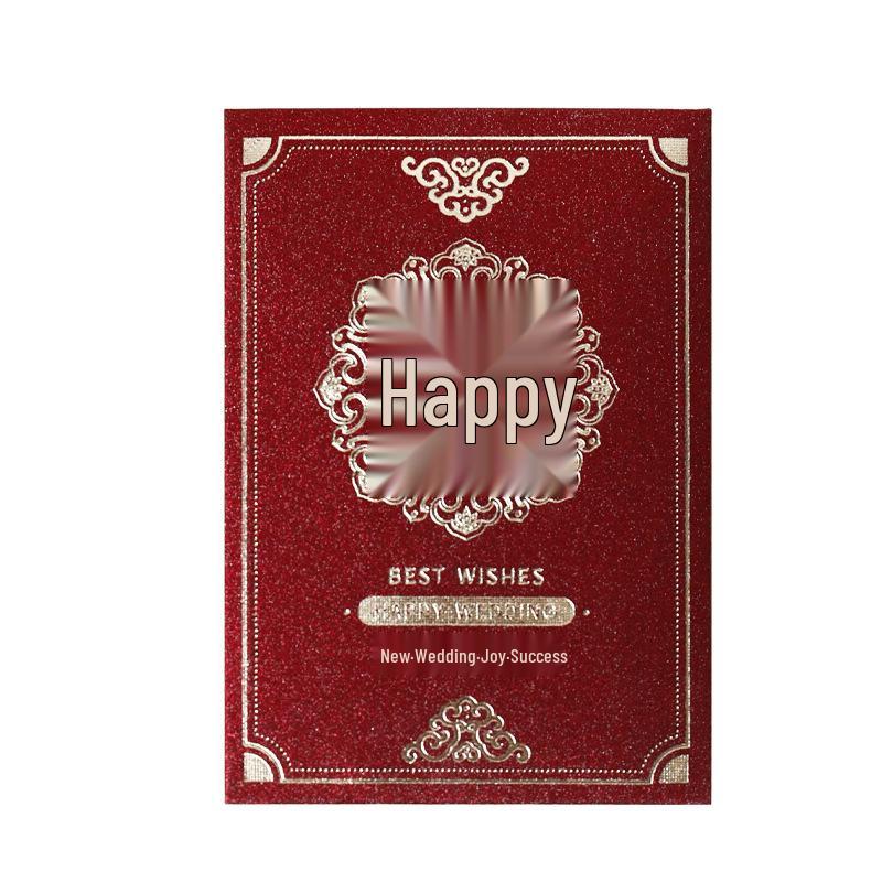 Elegant Red Envelope for Wedding, Engagement, and Special Occasions - High-End Guest Gift Red Packet.