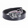 Unisex Retro Echt Rundleer Motorfiets Punk Riem