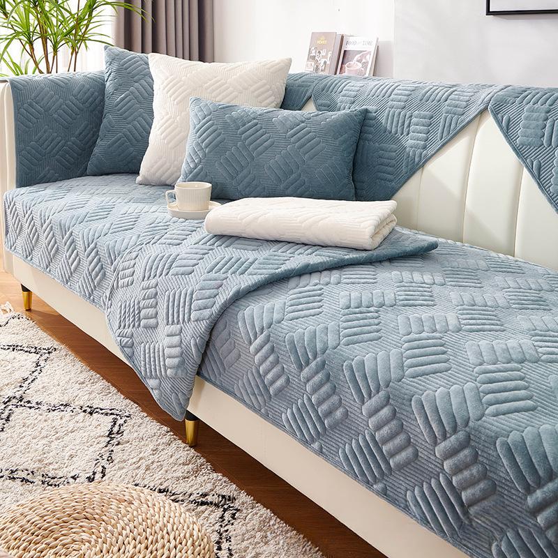 Winter-Sofakissen, modern, schlicht, Stoff, Sofakissen, Sofabezug, rutschfest, Sofabezug, Stoff