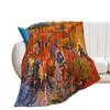 Van Gogh Gwieździsta Noc Miękki Ciepły Koc Flanelowy Koc na Łóżko Koc na Każdą Porę Roku na Kanapę Łóżko Sofę Jesienną Drzemkę Podróż