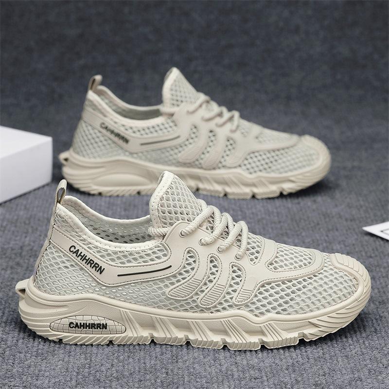 Men's Shoes 2025 New Summer Lightweight Soft-soled Sports Casual Shoes Thin Hollow Mesh Breathable Men's Mesh Shoes