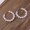 Imitaiton Zircon Hoop Earrings for Women Elegant Korean Fashion Girls Ear Accessories White Color Zircon Earrings Wedding Zircon